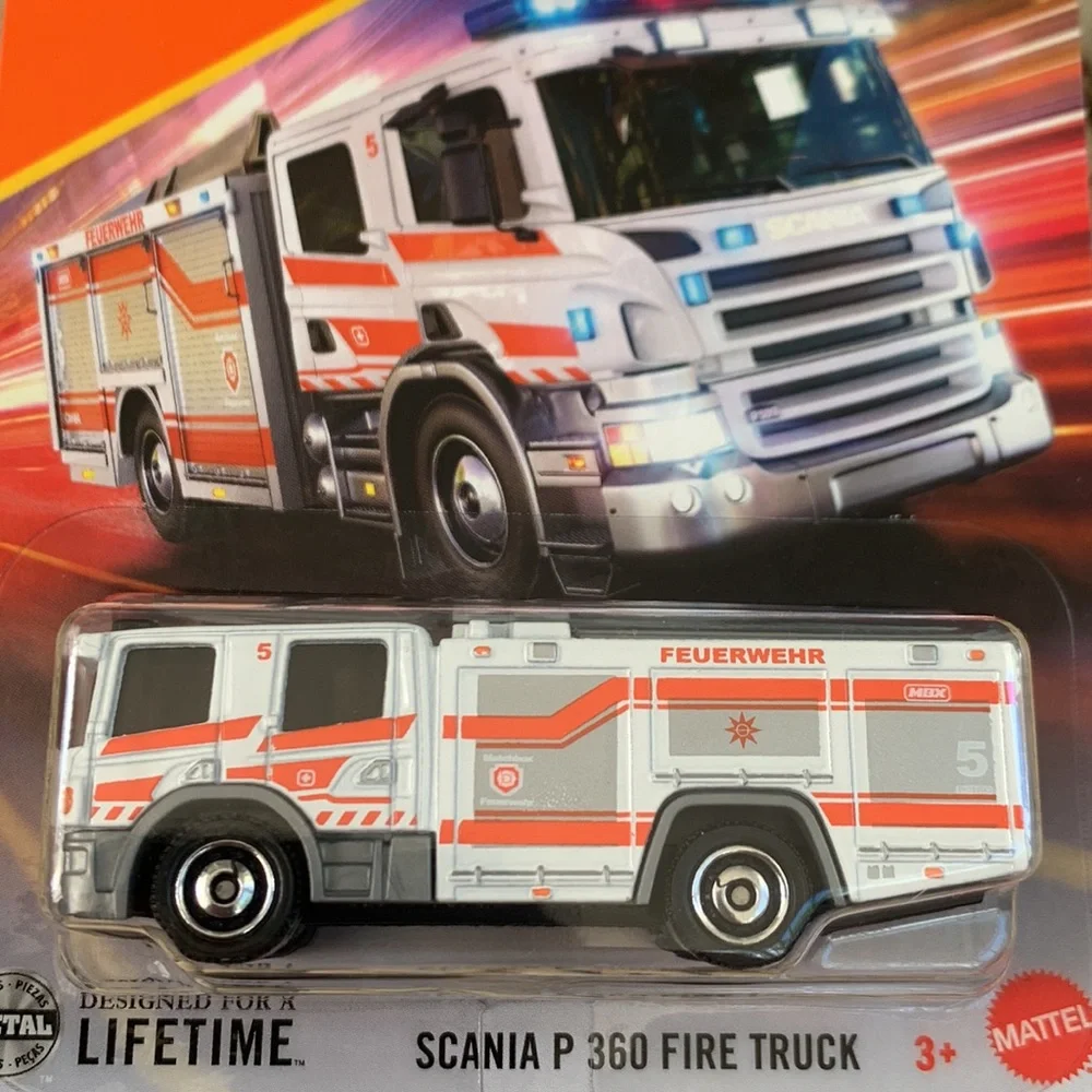 Scania P 360 Fire Truck Matchbox Car New 2025 FireTruck Engine Emergency Vehicle